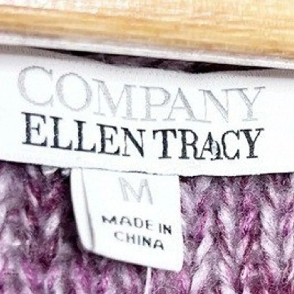 Company Ellen Tracy NWT Womens‎ V-Neck Sweater Amethyst Marl Purple Knit Size M